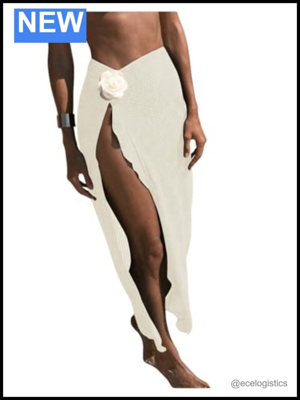High Waisted Ruffle Swim Cover Up Skirt Beach Vacation
